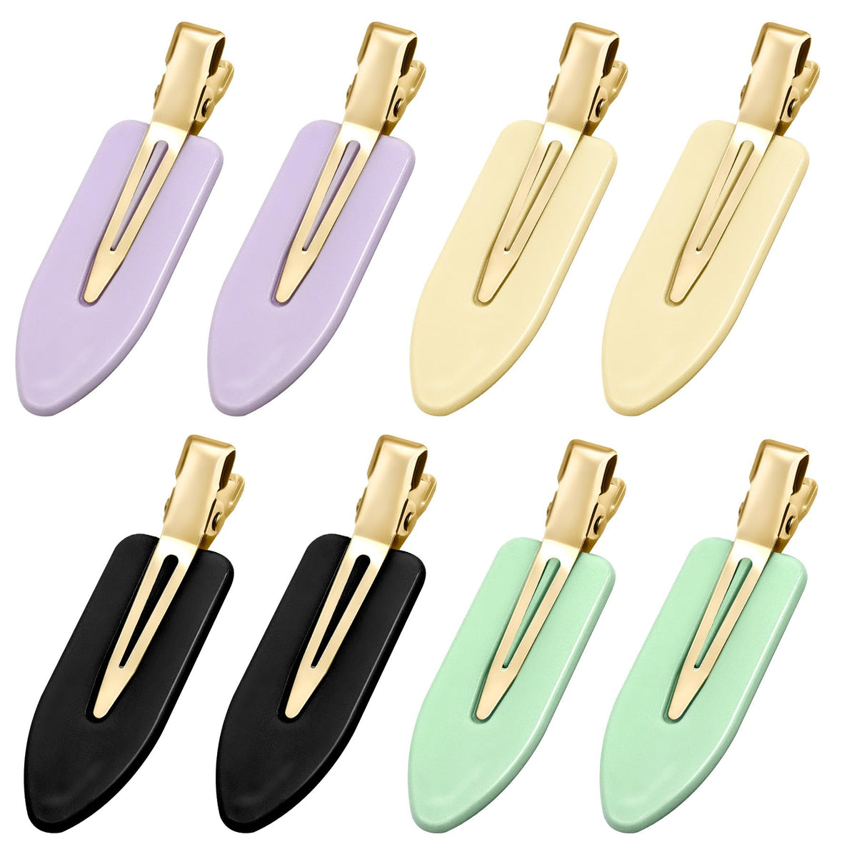YIERSO 8 Pcs No Bend Hair Clips No Crease Makeup Duckbill Clip for Women