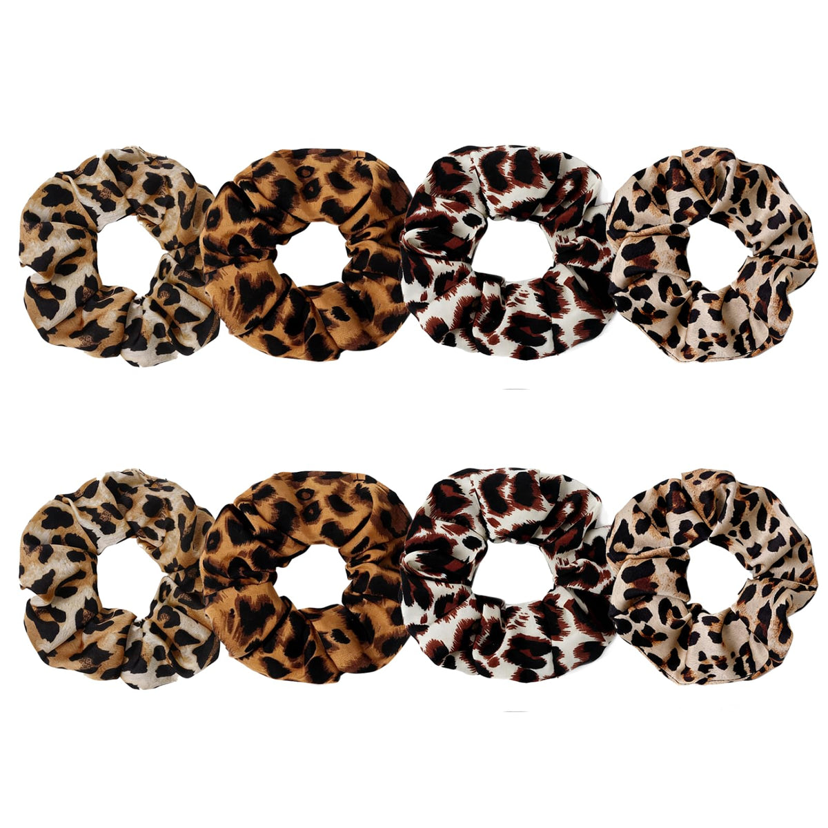 Satin Scrunchies for Women – 8PCS Black Silk Hair Ties – No Crease, Frizz-Free, Gentle Elastic Hair Bands for Thick & Thin Hair, Soft & Stylish Hair Accessories Gifts
