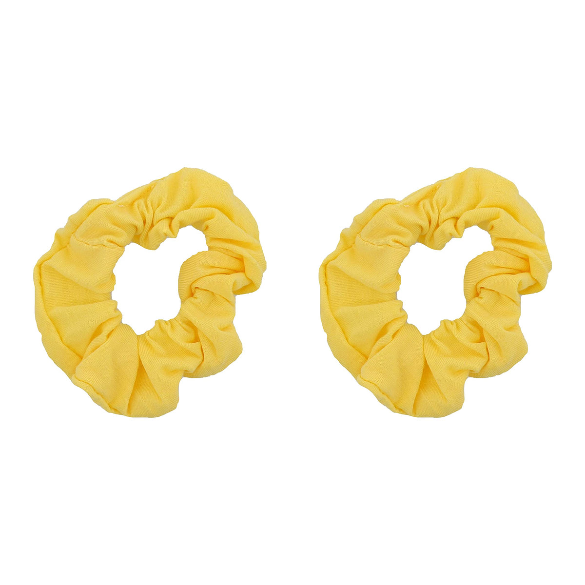 Motique Accessories Solid Scrunchies for Women, Set of 2, Navy Blue