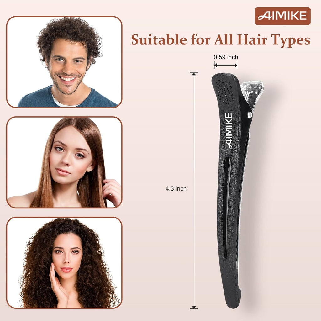 AIMIKE Hair Clips for Styling Sectioning, Barbers & Home Hair Cutting Clips