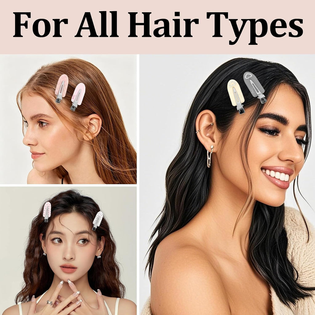 ANBALA 12Pcs Creaseless Hair Clips No Bend Hair Clips for Styling, Bangs