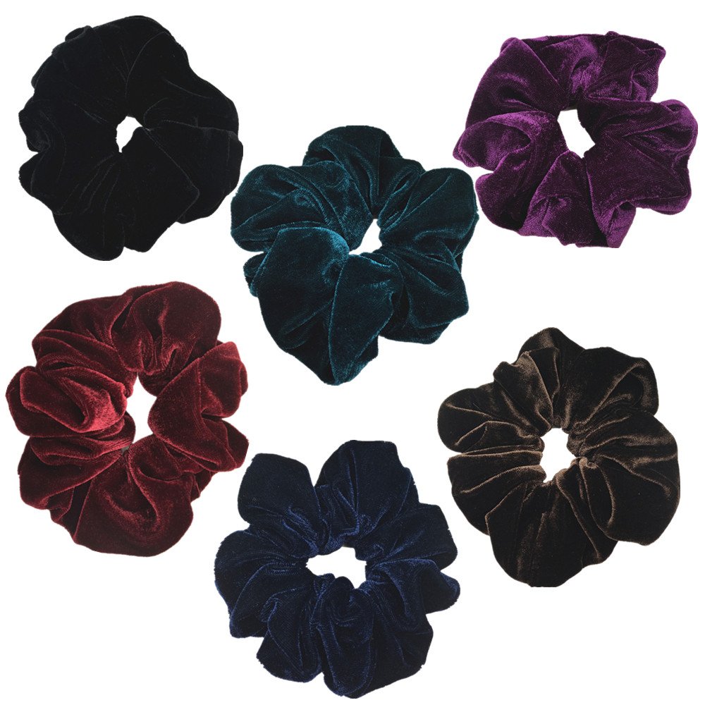 2 Pcs Large Size Scrunchies for Thick Hair Women Hair Ties Accessories (2 Taupe)
