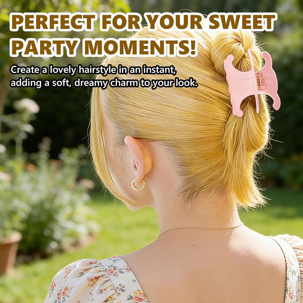 Butterfly Hair Clips, 4 Pack Premium Acetate Hair Claw Clips for Women, Medium-Strong Hold for Thick & Thin Hair, Ideal for Updos & Half Up Styles (2.76 x 1.66 in)