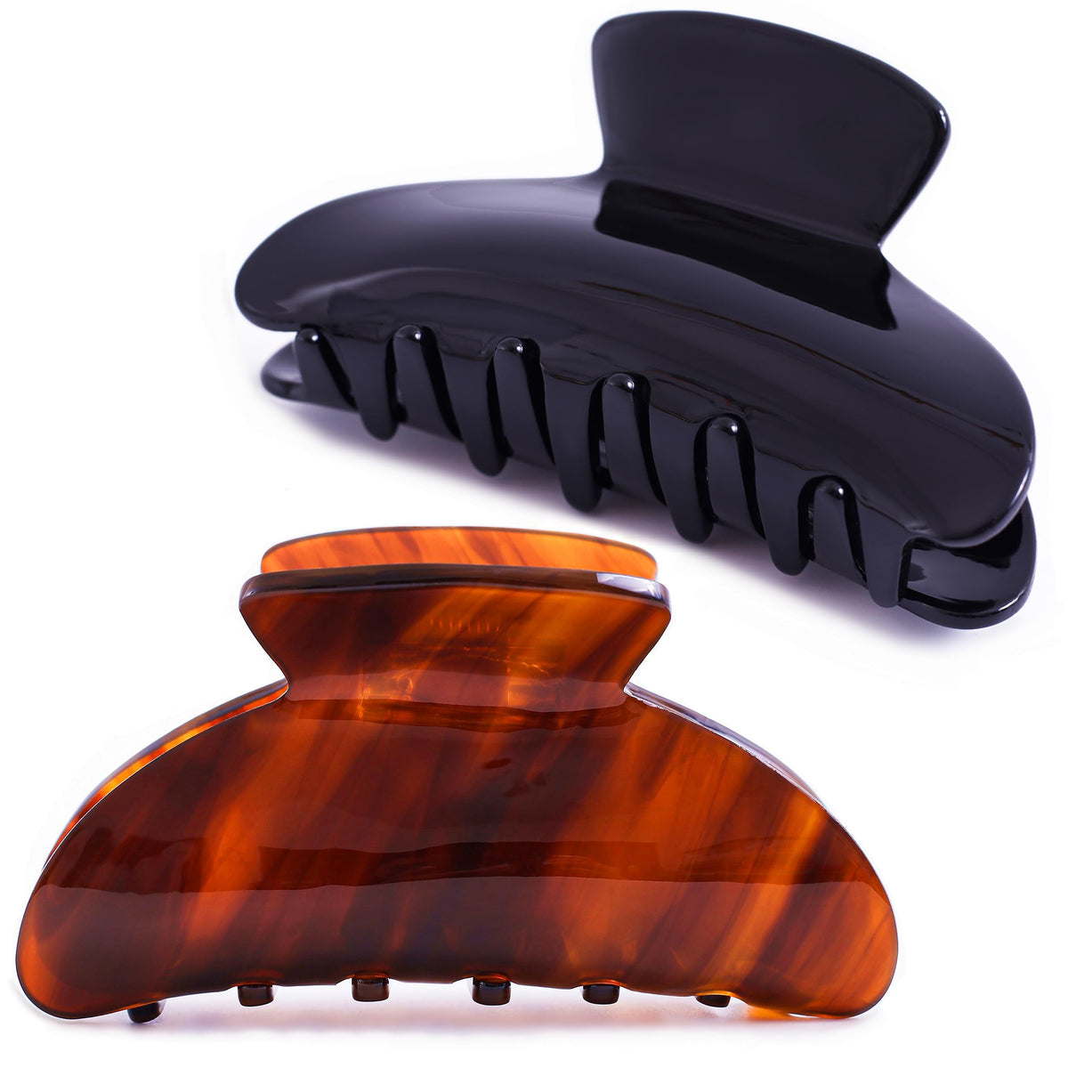 2 Pack Big Hair Claw Clips Tortoise Shell Nonslip Large Claw Clip For Women Celluloid Leopard Print Jaw Clips For Thick Hair