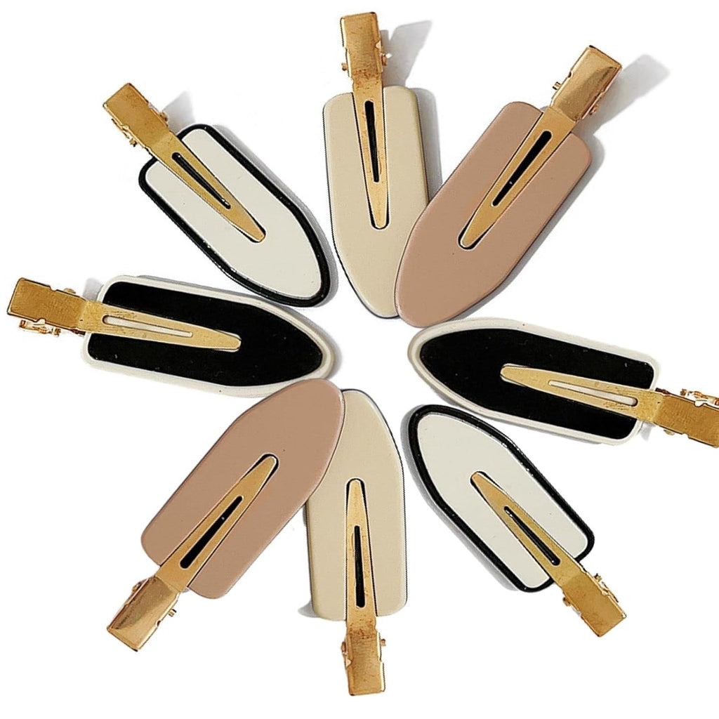 Large No Crease Hair Clips No bend Hair Clips for Women Acrylic Resin Flat Clip Flat Bangs Waves Duck Bill Clips No Hair Barrettes for Women Girls