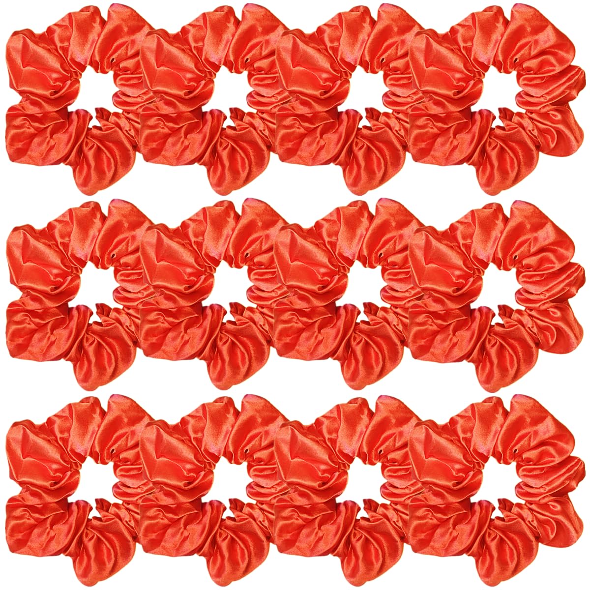 12 Pcs Satin Silk Scrunchies Soft Hair Ties Fashion Hair Bands Hair Bow Ropes Elastic Bracelets Ponytail Holders Hair Accessories for Women Girls (4.5 Inch, Assorted Multi-color)