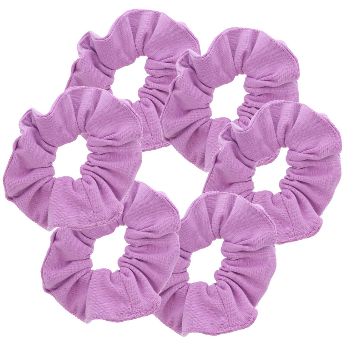 Motique Accessories Large Scrunchies for Women, Pack of 6, Black