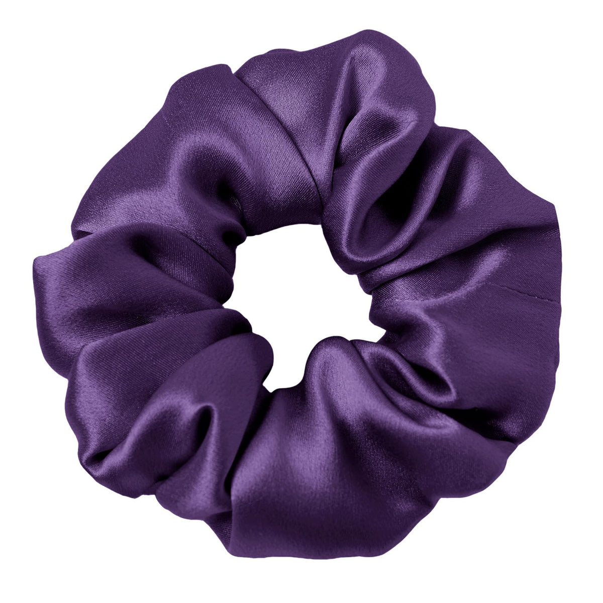 LilySilk Silk Hair Scrunchy, 100% Mulberry Silk Ponytail Holder, Frizz & Breakage Prevention, No Damage, Dark Green, 1 Count