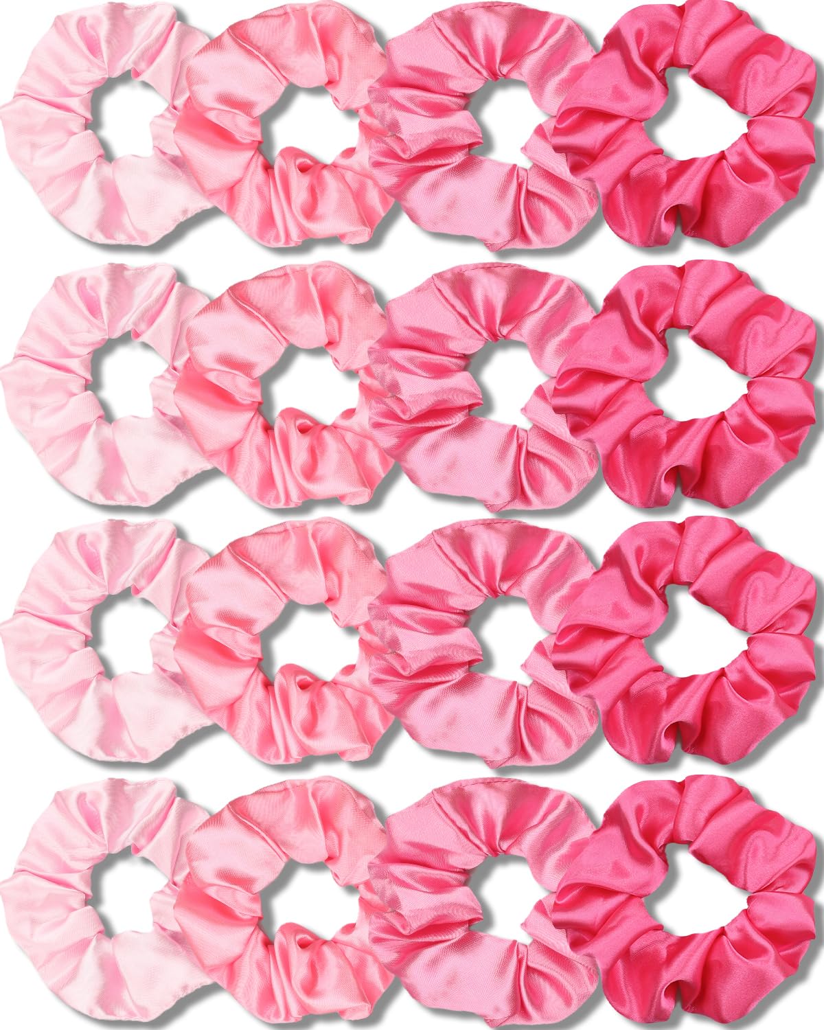 IVARYSS Satin Scrunchies for Women, Soft Than Silk for Hair, Fashion Ties and Bands for Thin | Thick Hair Styling, 16 Pack (Neutral Color)