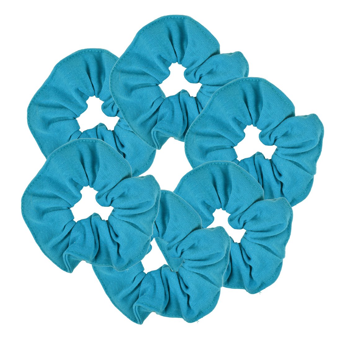 Motique Accessories Large Scrunchies for Women, Pack of 6, Black