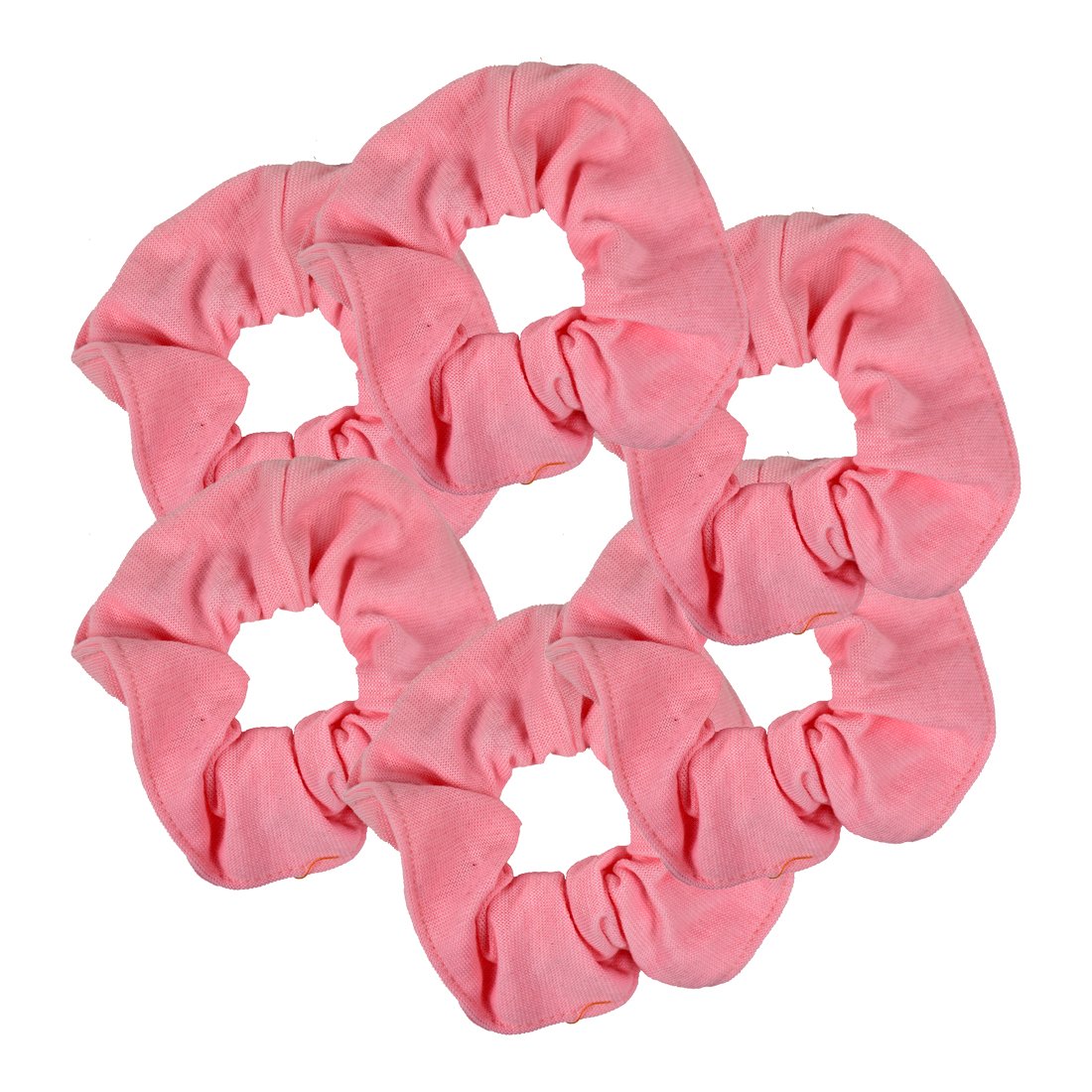 Motique Accessories Large Scrunchies for Women, Pack of 6, Black