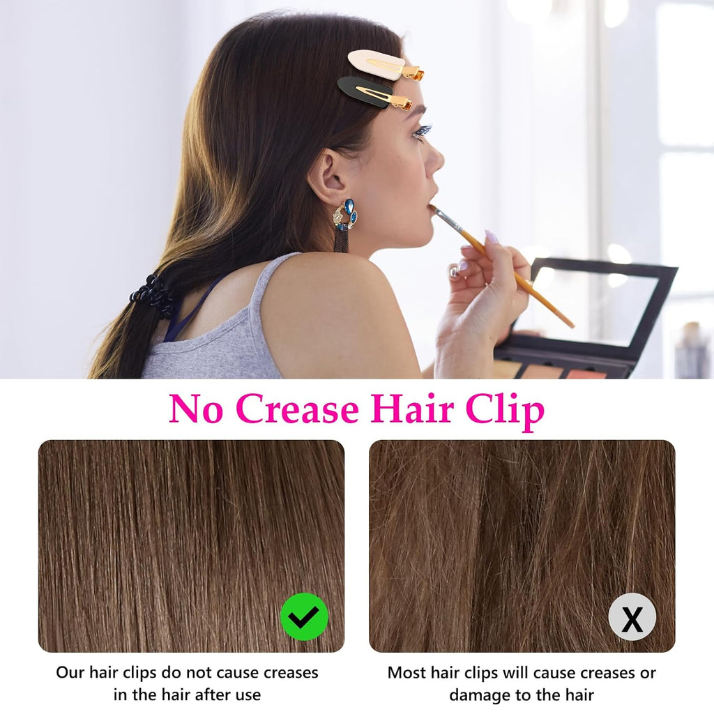 D 6 Pcs Creaseless Hair Clips for Makeup