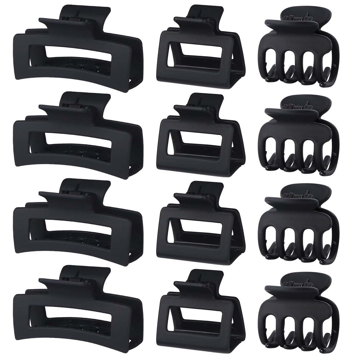 SMKSL 12 Pcs Hair Claw Clips for Women & Girls 3 Styles Hair Accessories
