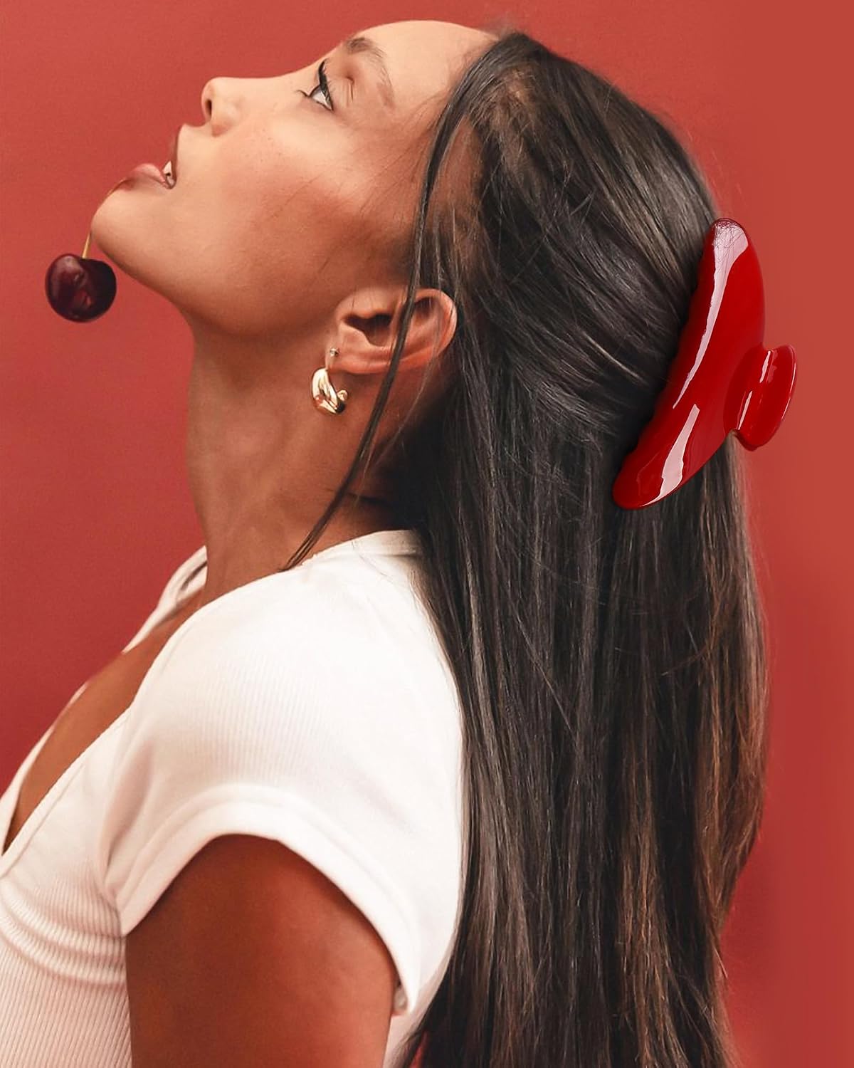 Large Red Claw Clip Acetate Claw Clips for Women Thick Hair