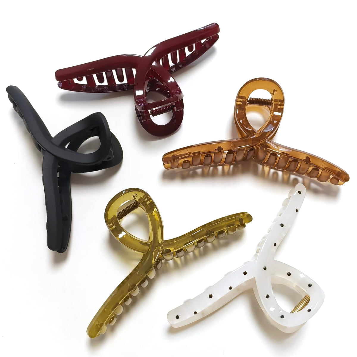 4.3 Inch Hair Claw Clips Large No Slip Big Matte Jaw Butterfly Clip for Thin Fine Thick Hair Women, 4 Pack
