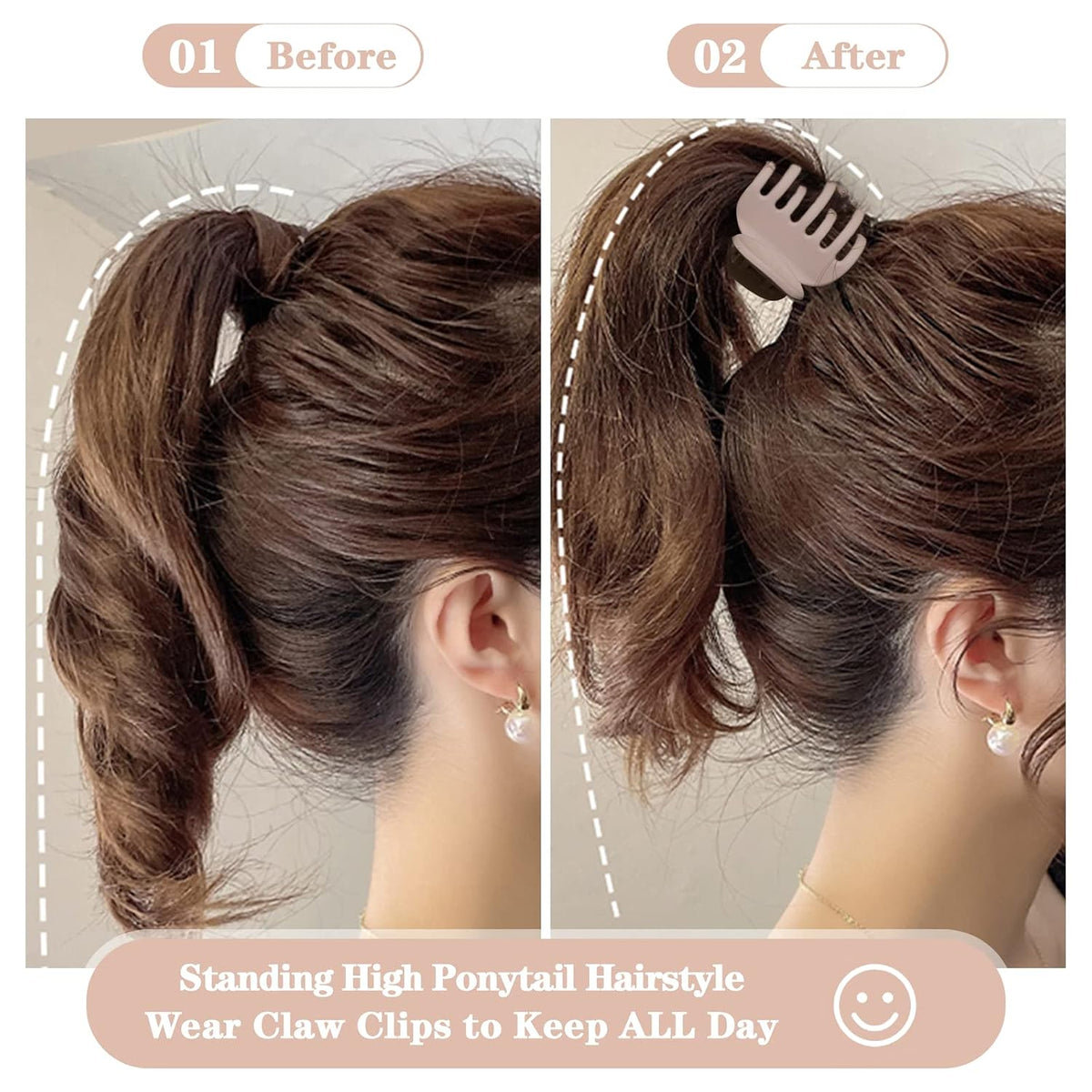 1.6" Matte Small Double Row Teeth Hair Clips for Women Hair Claw Clips
