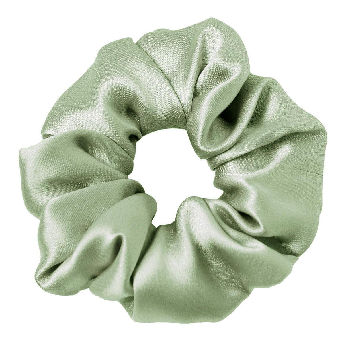 LilySilk Silk Hair Scrunchy, 100% Mulberry Silk Ponytail Holder, Frizz & Breakage Prevention, No Damage, Dark Green, 1 Count