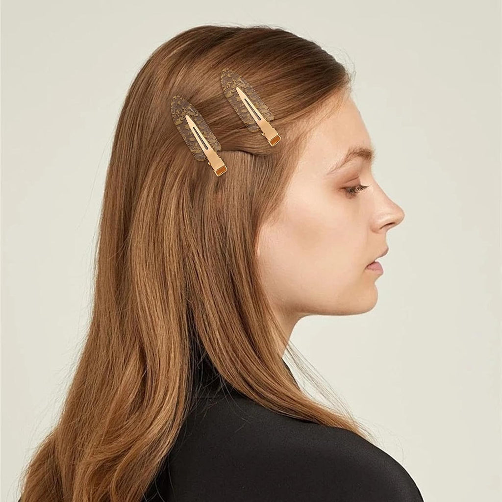 20 Pcs No Crease Hair Clips, Gold, Modern, Glitter, Formal
