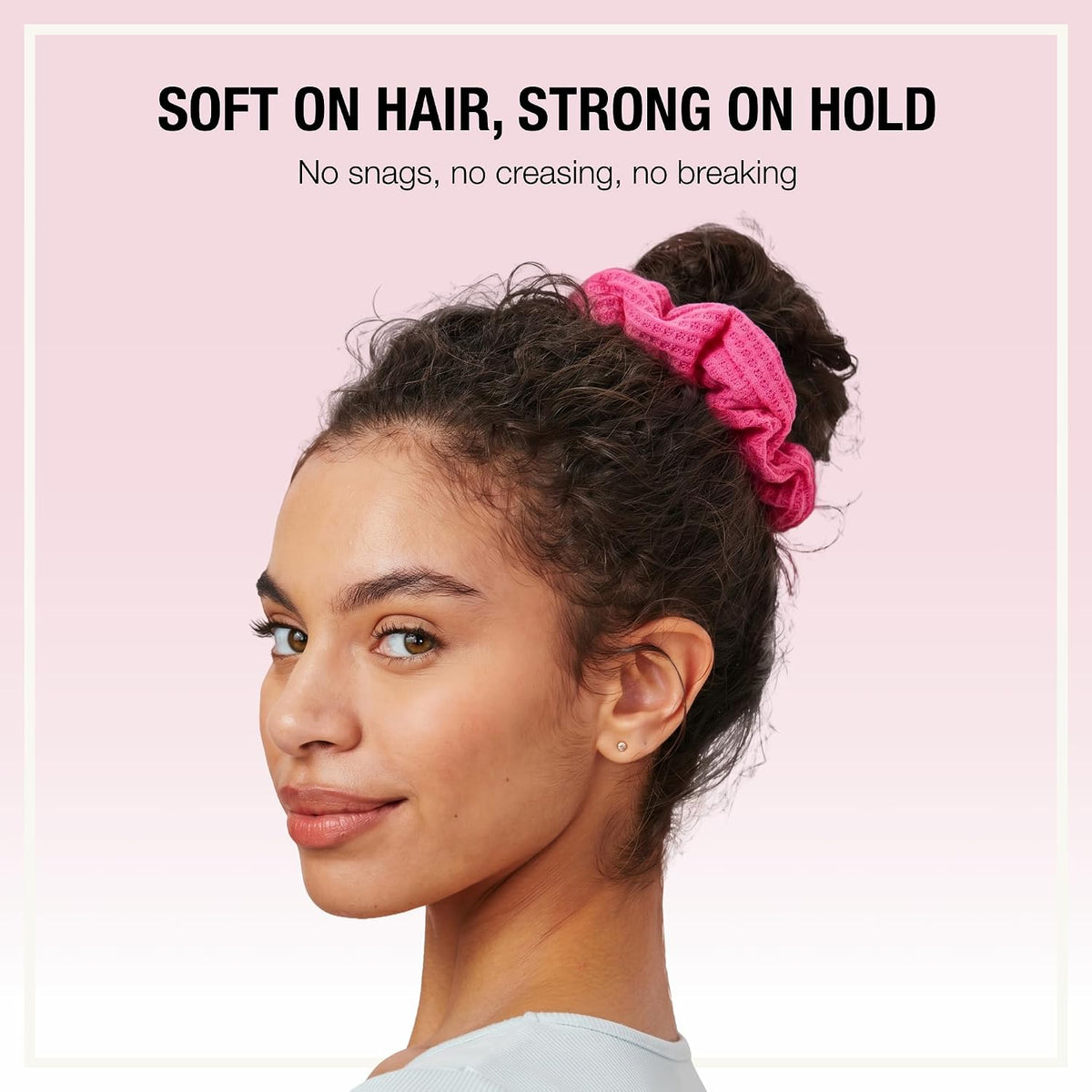 Scünci Hair Scrunchies, Waffle Knit Cotton, No-Damage, 36 Count