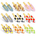 KesaPlan 9PCS No Bend Checkerboard Creaseless Hair Clips for Makeup Women