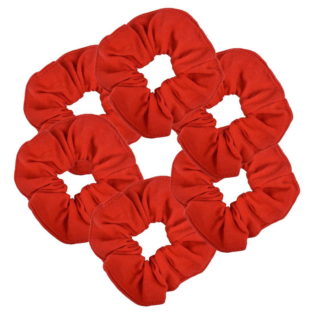 Motique Accessories Large Scrunchies for Women, Pack of 6, Black