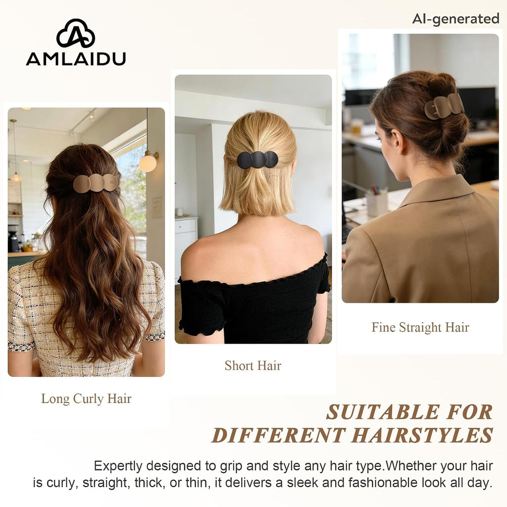 Medium Flat Hair Clips for Women, Claw Clips for Thick Thin Hair