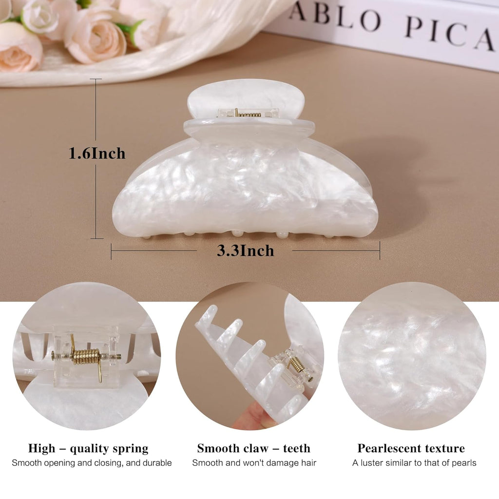 5Pcs Hair Claw Clips Medium Hair Clips for Thick/Thin Hair Strong Hold Non-slip Hair Jaw Clamp Styling Hair Accessories for Women and Girls