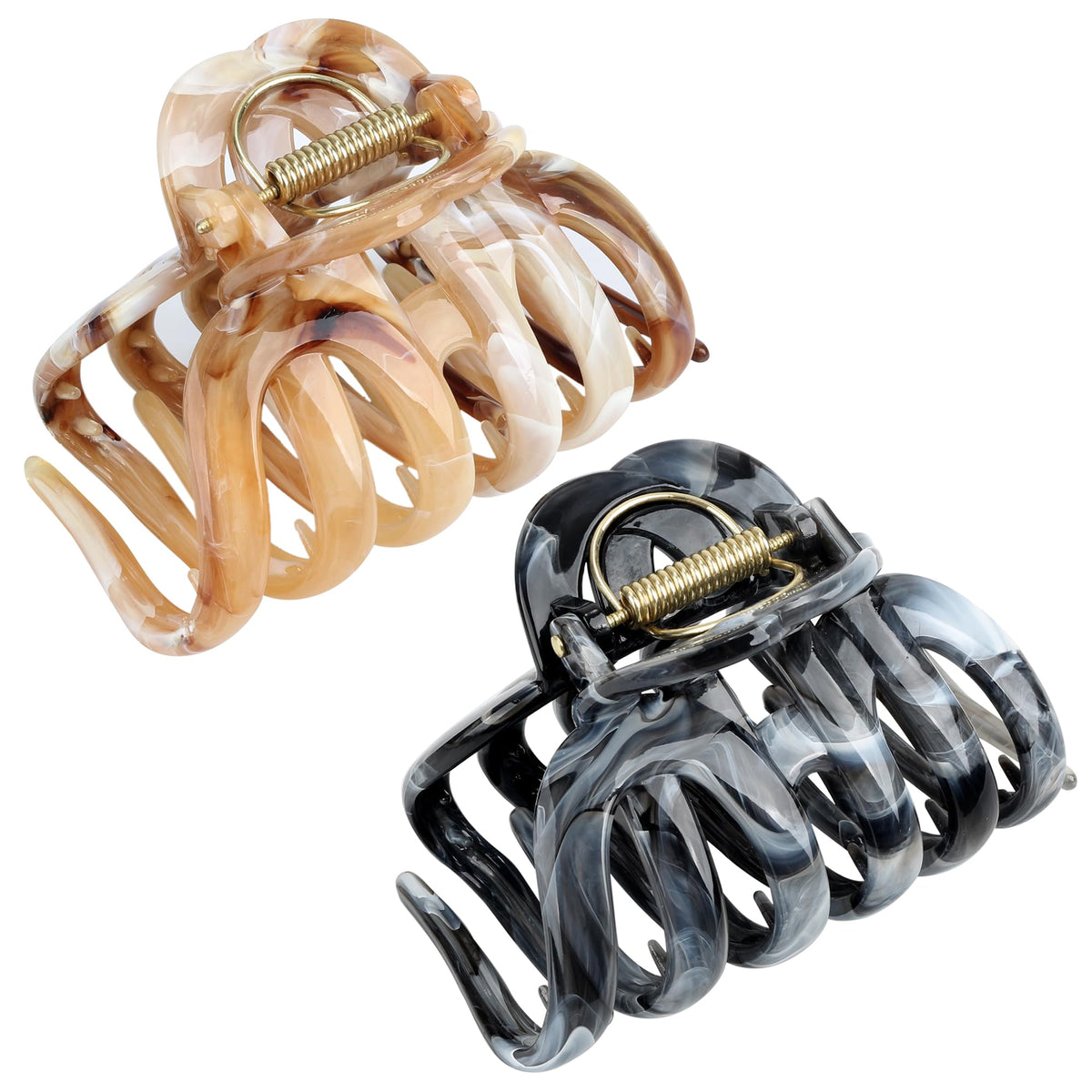 5Pcs Hair Claw Clips Medium Hair Clips for Thick/Thin Hair Strong Hold Non-slip Hair Jaw Clamp Styling Hair Accessories for Women and Girls