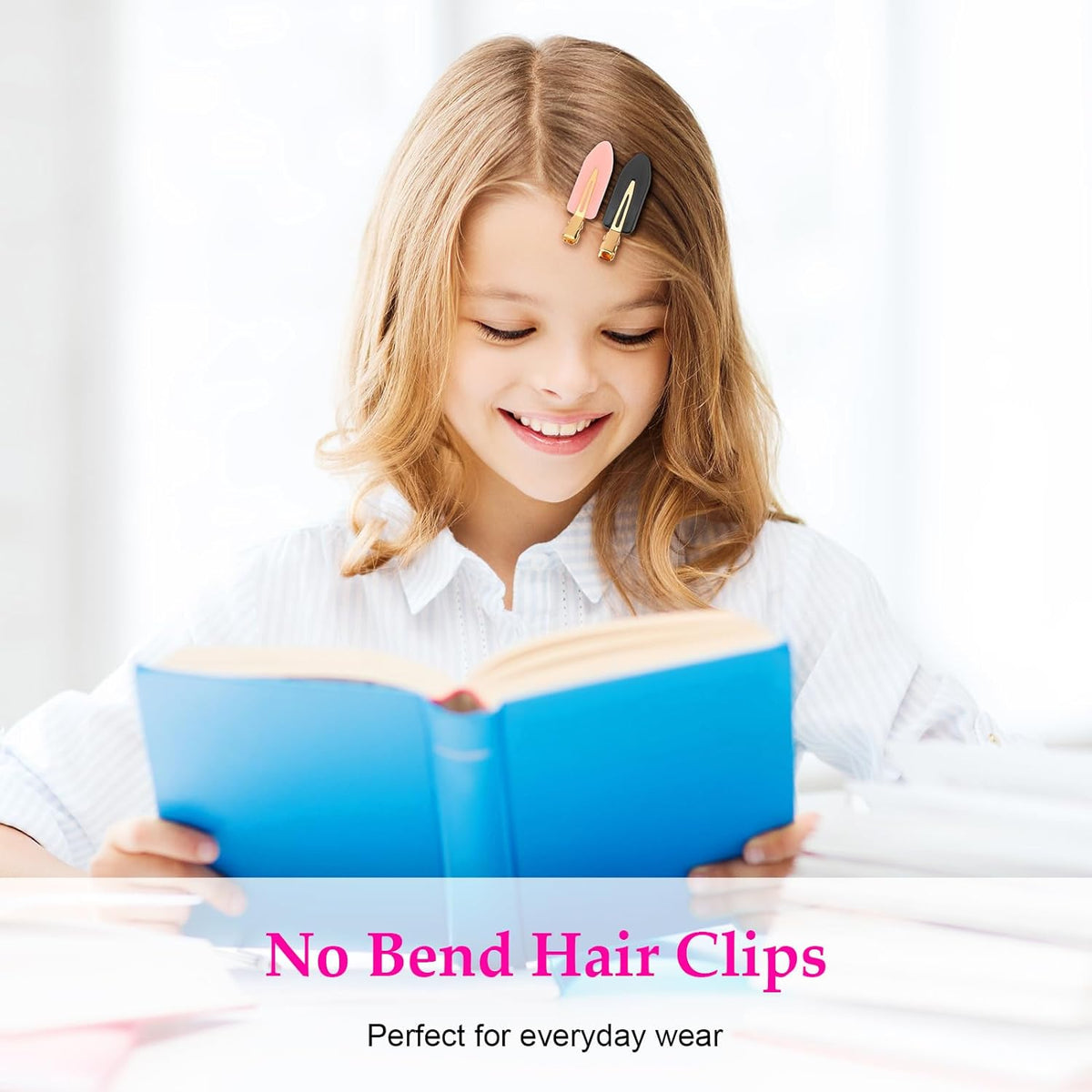 D 6 Pcs Creaseless Hair Clips for Makeup