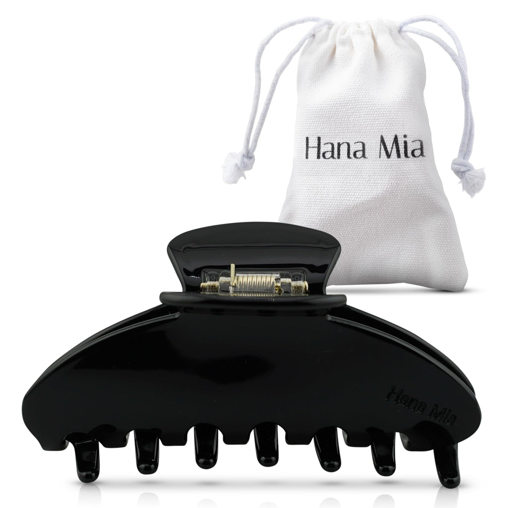 Luxury Navy Claw Clip for Women | Our Large 4 Inch Hair Clip Creates Beautiful Half Ups, Secure Updos & Chic Every Day Styles | Premium Acetate Claw with Secure Hold & Snag Free Teeth for Easy Styling