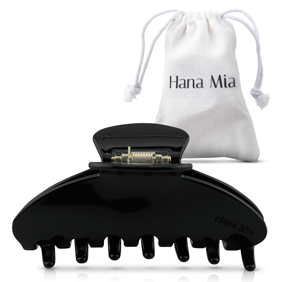 Luxury Black Claw Clip for Women | Our Large 4 Inch Hair Clip Creates Beautiful Half Ups, Secure Updos & Chic Daily Styles | Premium Acetate Claw with Secure Hold & Snag Free Teeth for Easy Styling