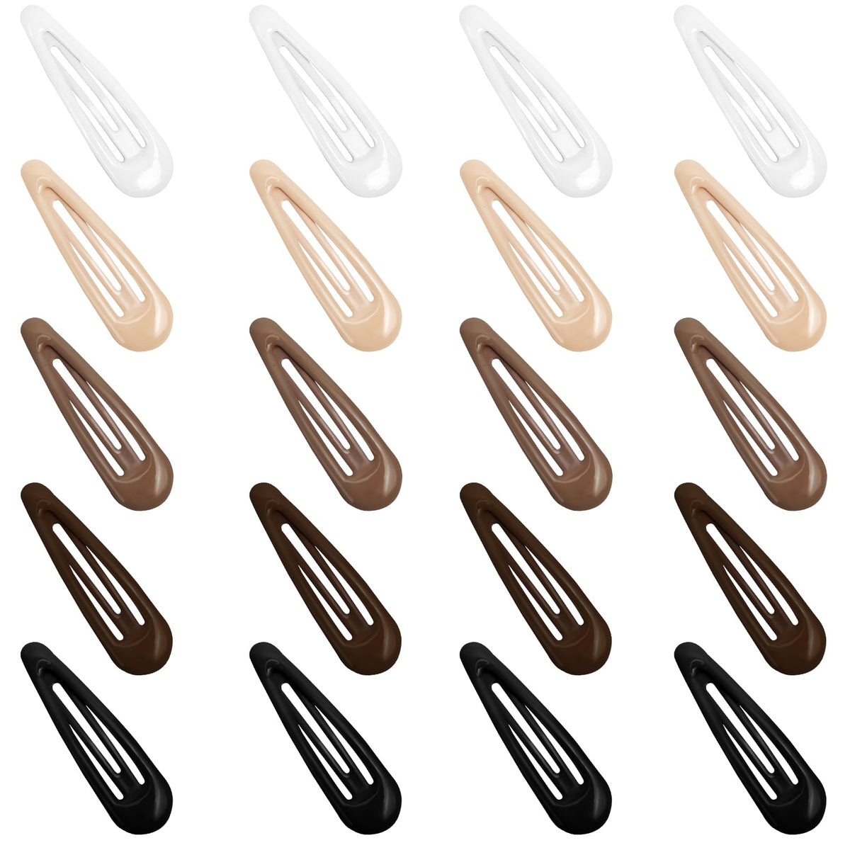 GKETN Snap Hair Clips for Women and Girls Water Drop Non Slip Hair Barrettes Matte Finished Metal Hair Clips Accessory Mixed Color 16 PCS 1.89"