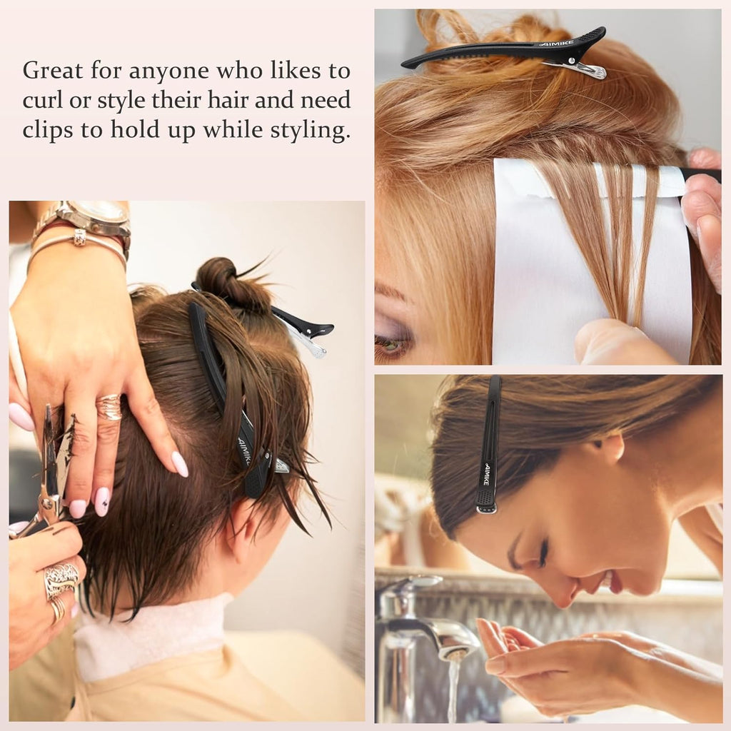 AIMIKE Hair Clips for Styling Sectioning, Barbers & Home Hair Cutting Clips