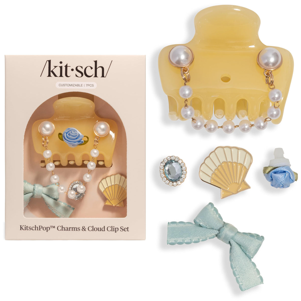 Kitsch Plastic Puffy Claw Clip - Hair Accessories For Women- Chocolate, 1pc