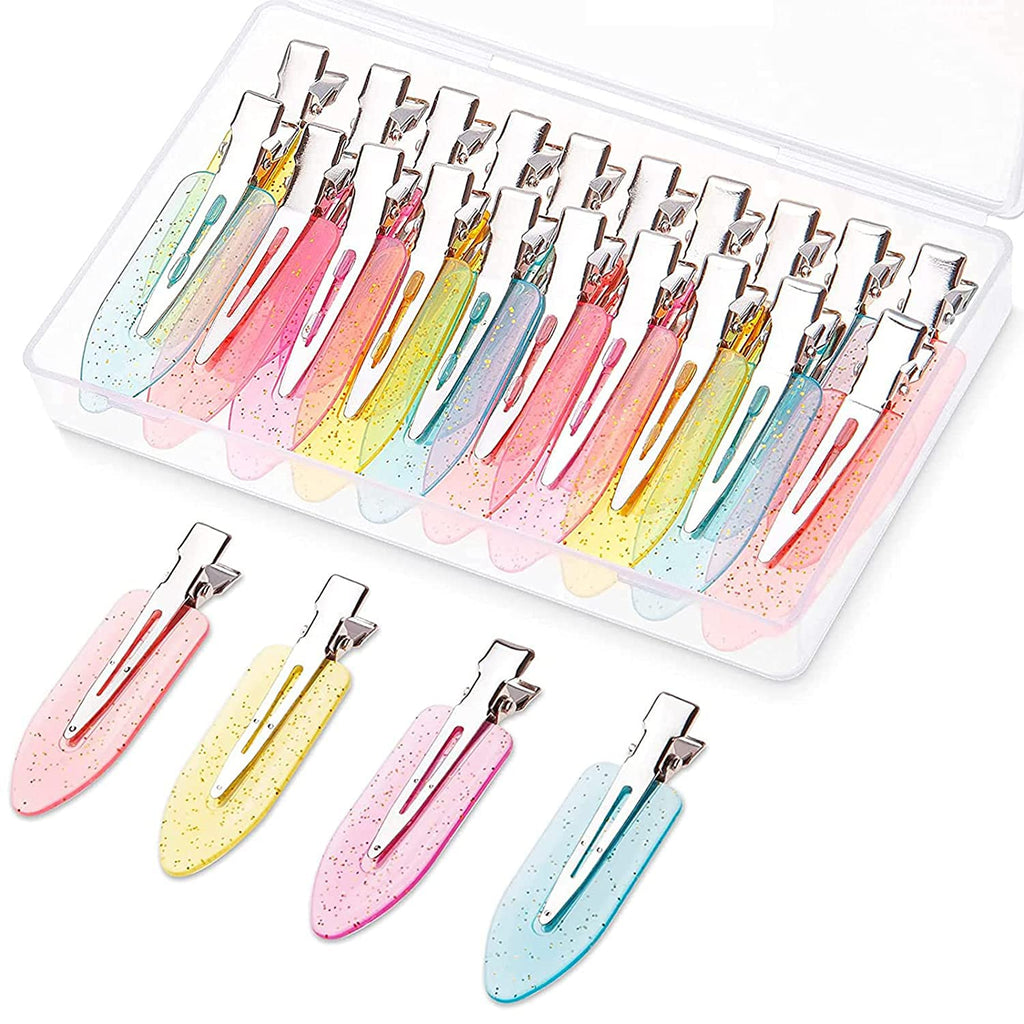 Gingbiss 20 Pcs No Bend Hair Clips, No Crease Flat Barrettes in Storage Box