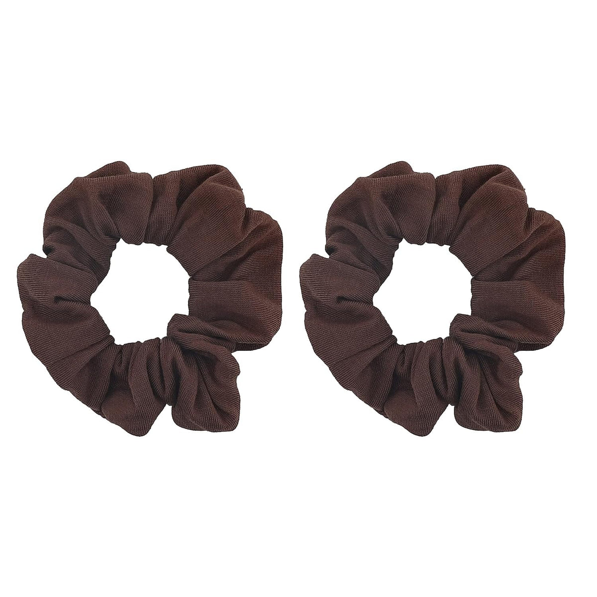 Motique Accessories Solid Scrunchies for Women, Set of 2, Navy Blue