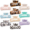 Magicsky 10 Pcs Large Resin Hair Claw Clips For Women Thick Thin Hair Updos