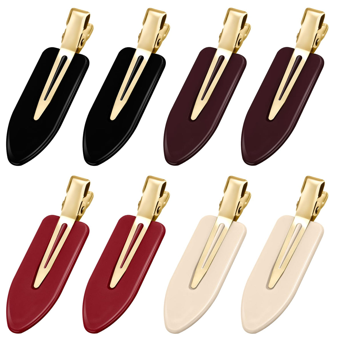 YIERSO 8 Pcs No Bend Hair Clips No Crease Makeup Duckbill Clip for Women