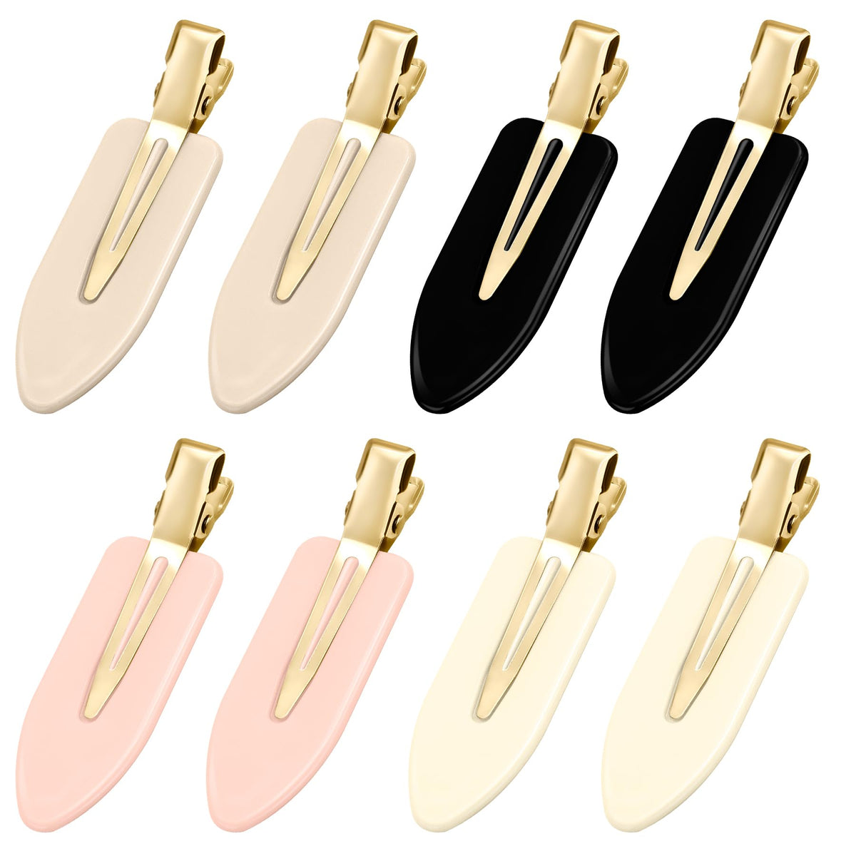 YIERSO 8 Pcs No Bend Hair Clips No Crease Makeup Duckbill Clip for Women