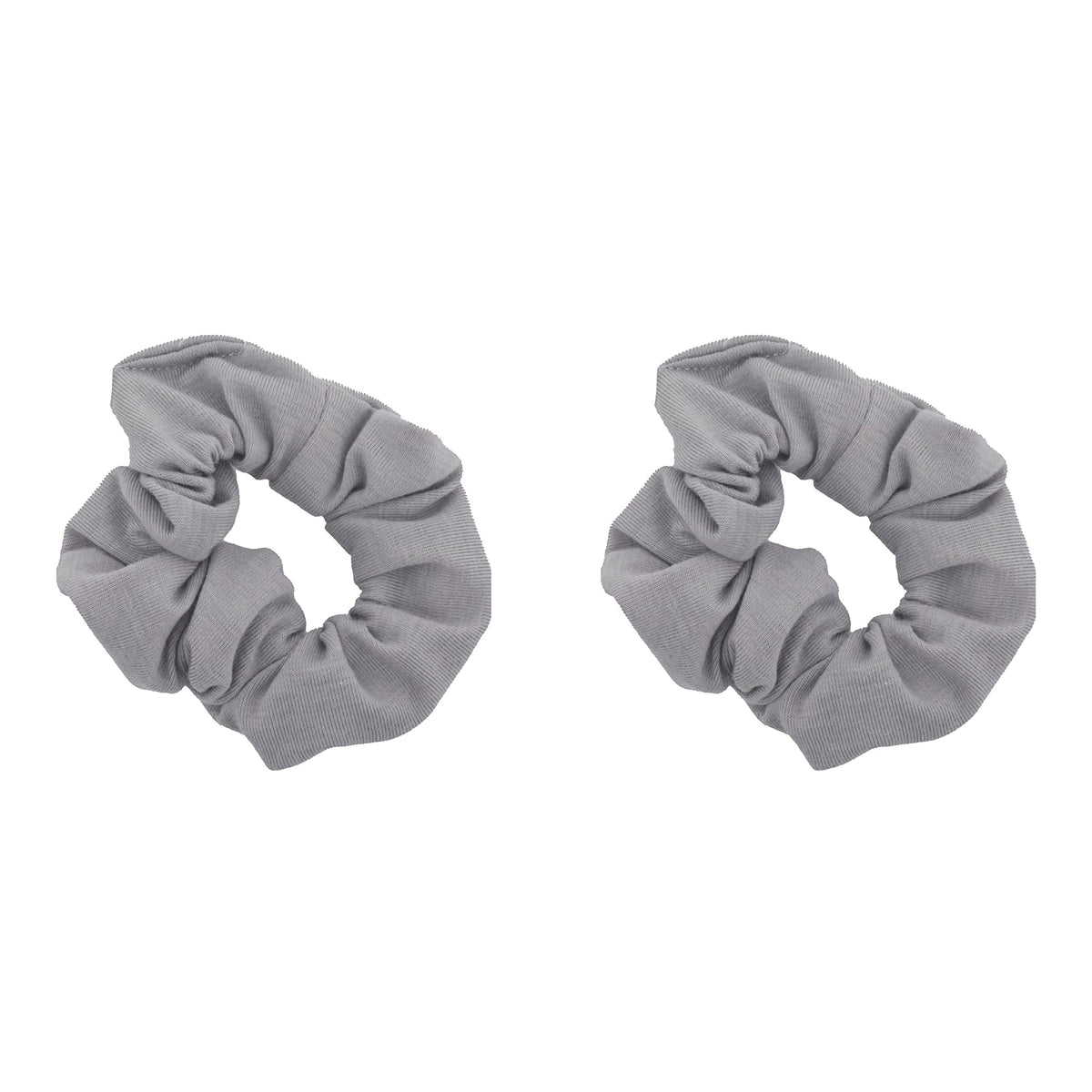 Motique Accessories Solid Scrunchies for Women, Set of 2, Navy Blue
