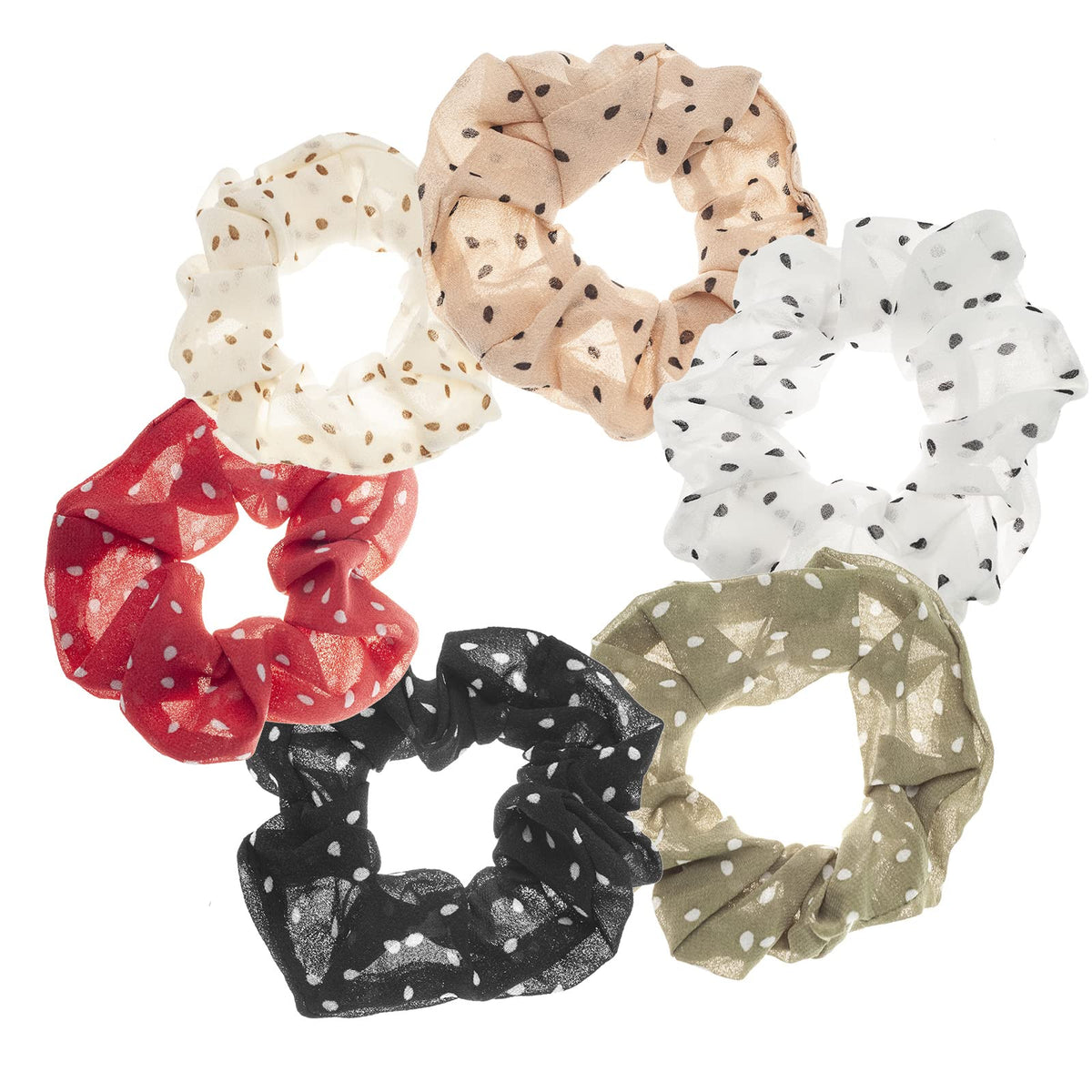 Bandana Print Scrunchies Hair Ties, 5PCS Cotton Hair Elastics for Women