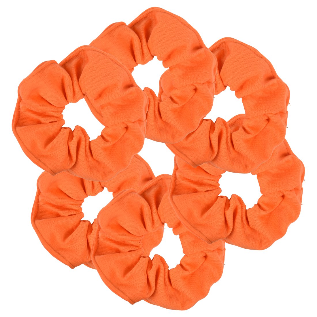 Motique Accessories Large Scrunchies for Women, Pack of 6, Black