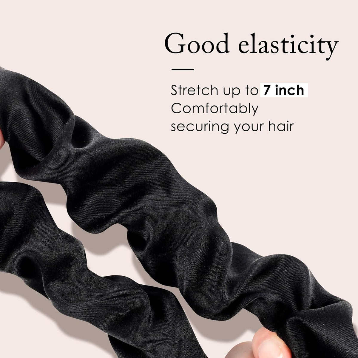 OLESILK 100% Mulberry Silk Scrunchies for Women, Hair Ties No Damage 3 Pack