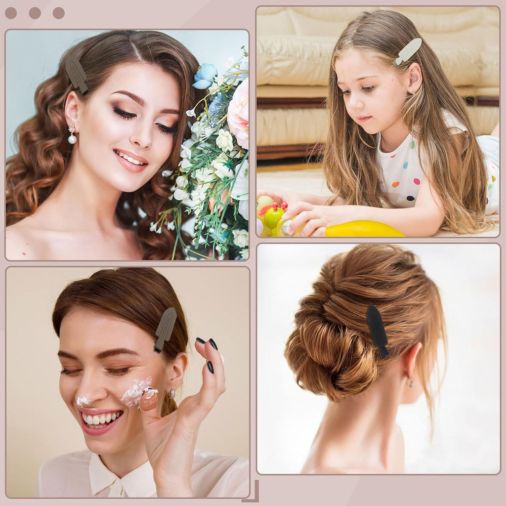 obeoby 12 Pcs No Crease No Bend Hair Clips for Women Girls Makeup Styling
