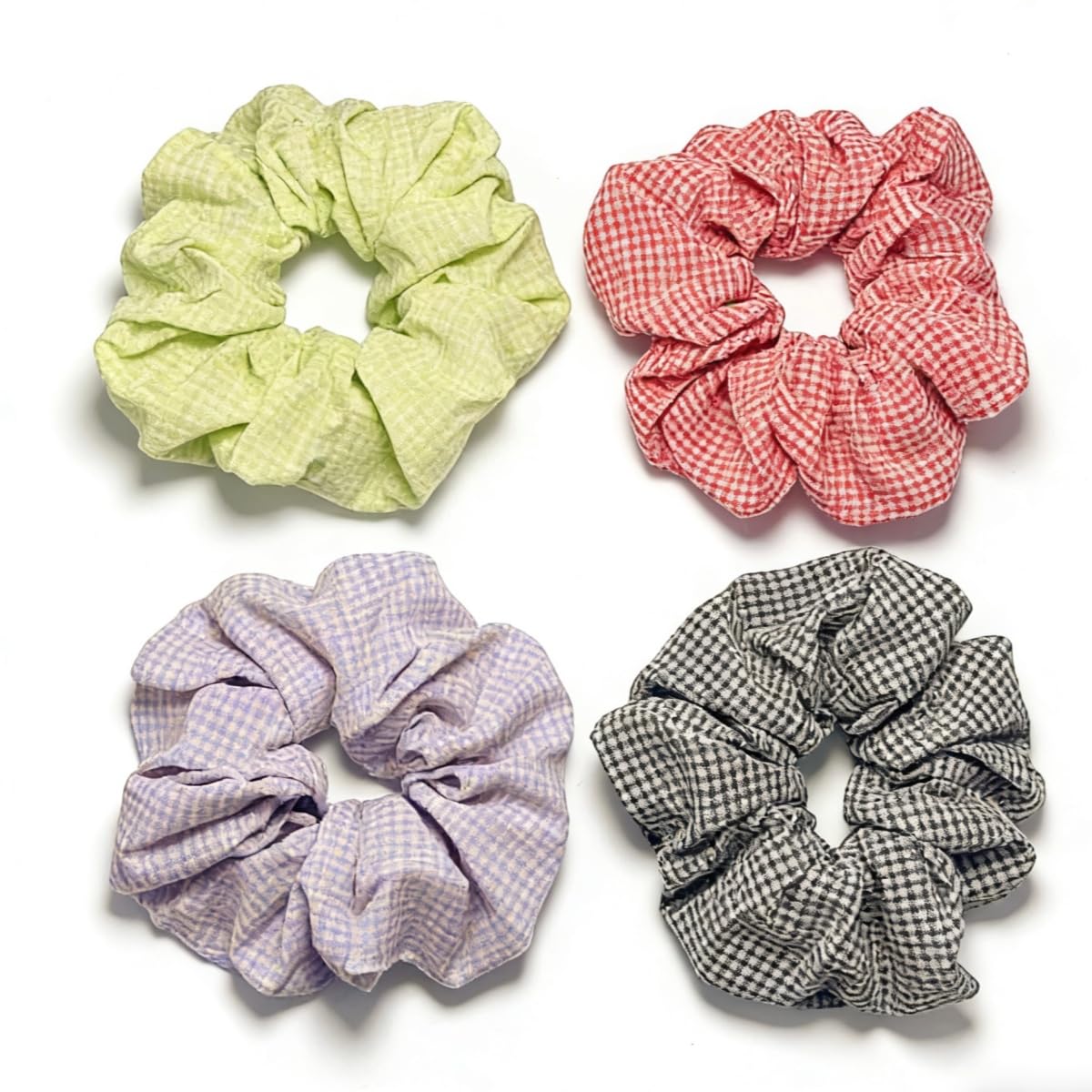 Large satin Scrunchies XL Silk Oversized Scrunchie for Thick long Hair Scrunchy Bobbles Hair Ties Jumbo for Women Girls (BW DOT)