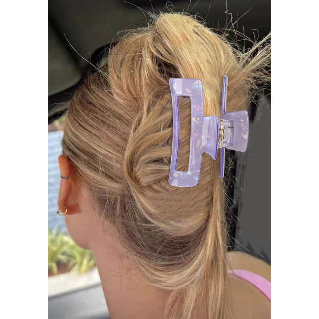 Magicsky 10 Pcs Large Resin Hair Claw Clips For Women Thick Thin Hair Updos