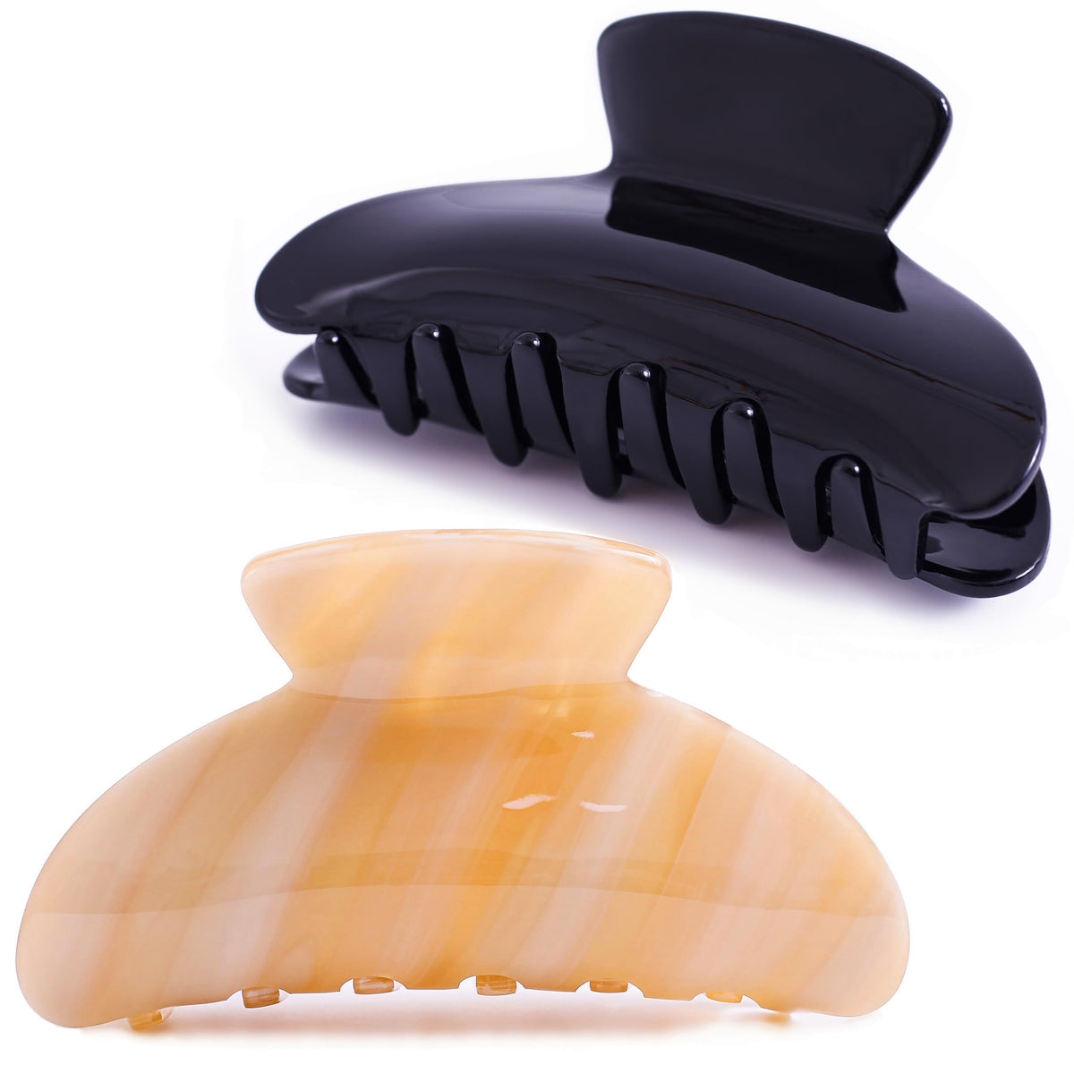 2 Pack Big Hair Claw Clips Tortoise Shell Nonslip Large Claw Clip For Women Celluloid Leopard Print Jaw Clips For Thick Hair