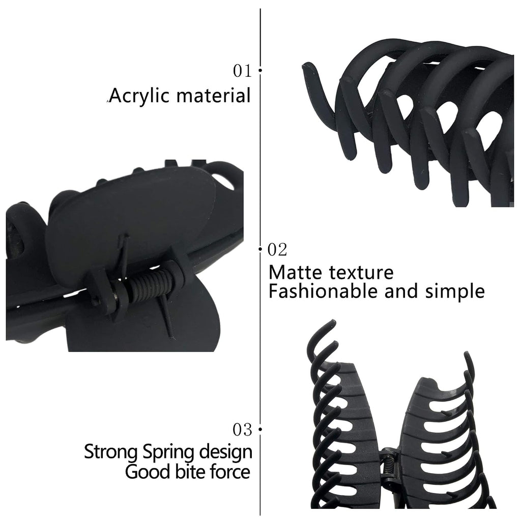 OWIIZI 4.3" Large Hair Claw Clips for Women Long Thick Hair (4 Packs)