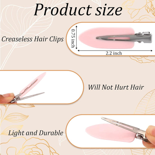 16Pcs Creaseless Hair Clips No bend or Dent No Crease Hair Bang Clip for Makeup Application Flat Hair Clips for Styling Women and Girls Makeup Accessories