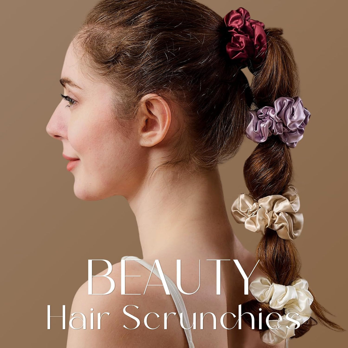 ZIMASILK 100% Pure Mulberry Silk Hair Scrunchies for Women